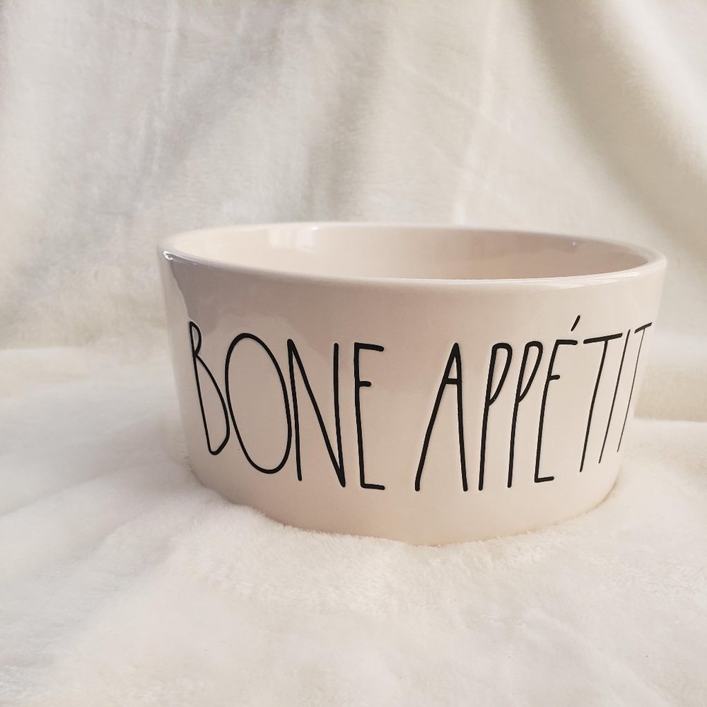 Rae Dunne "Bone Appetit" Medium Dog Bowl - Picture 1 of 3